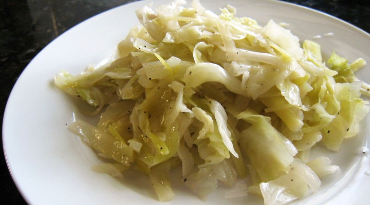 Clean eating cooked cabbage recipe.